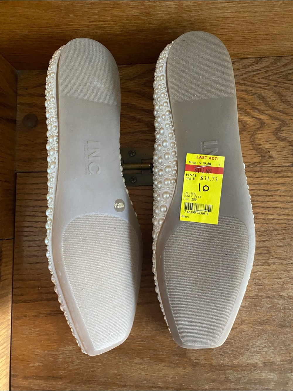 I.N.C. International Concepts Juney Pearl Flats Women’s Size 10 New - Picture 7 of 8